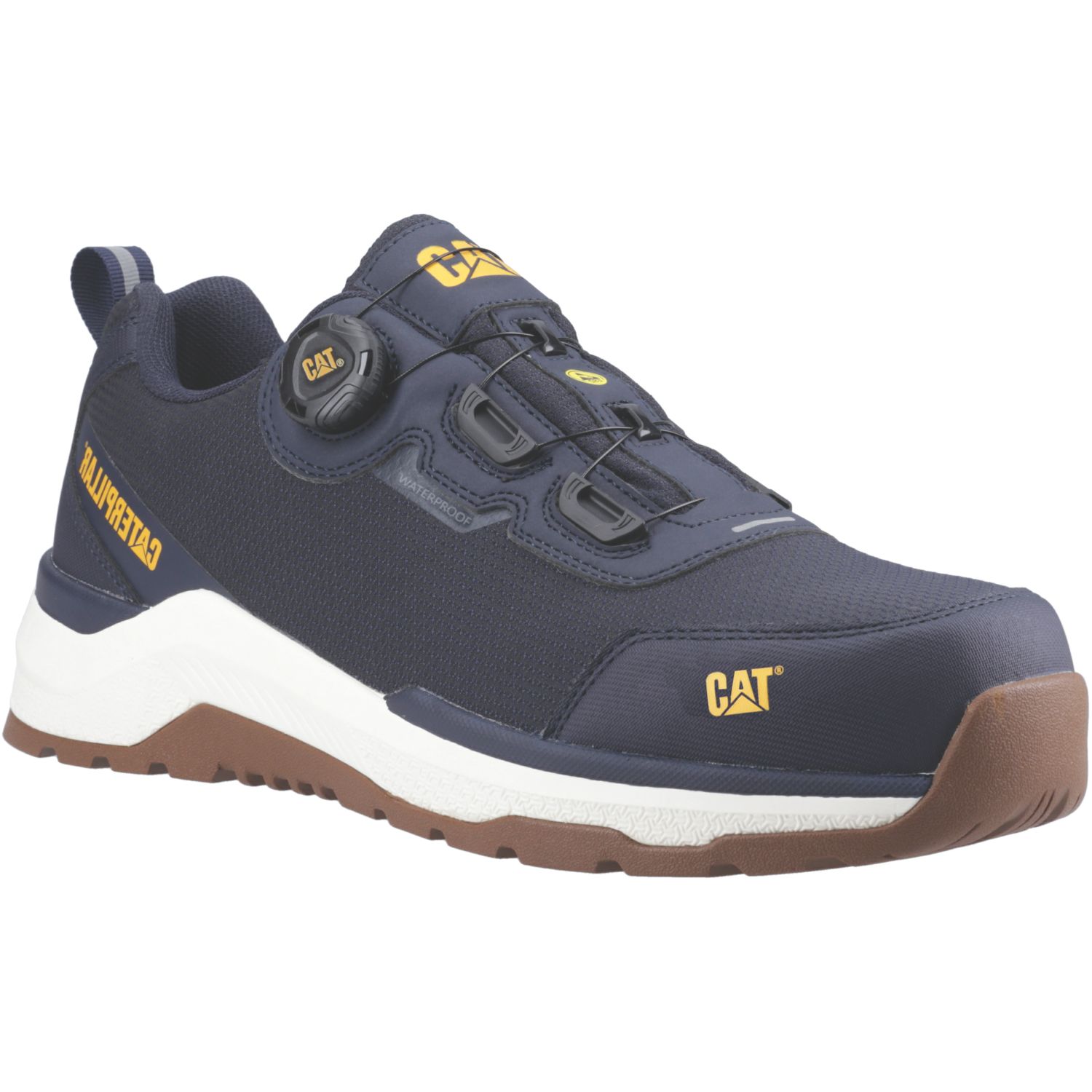 CAT Inductor Tech LO S3 Size 7 Navy Water-Resistant Safety Trainers (552EK)