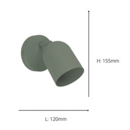 Eglo Tilston Cylindrical 1-Light Spotlight Green