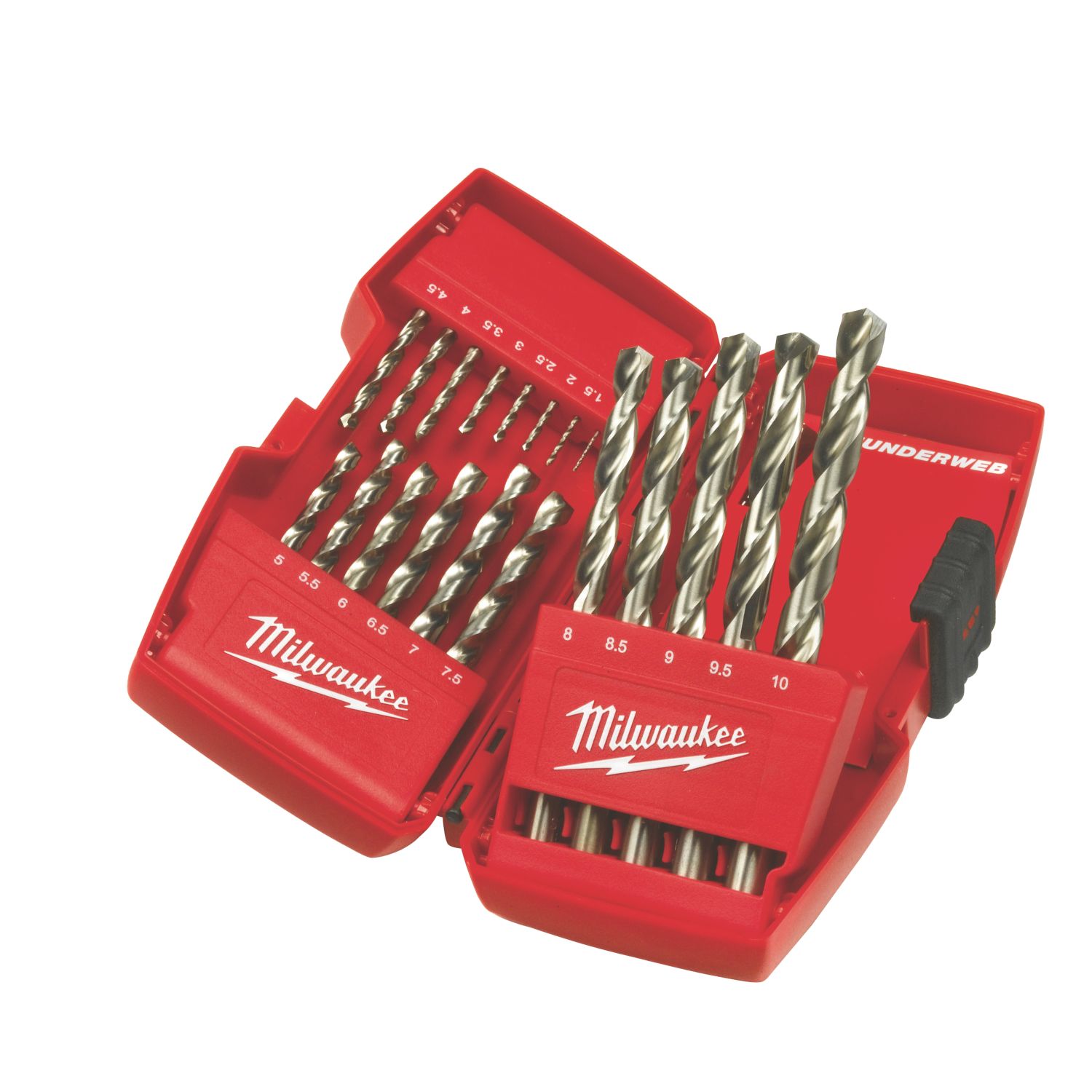 Milwaukee ThunderWeb Straight Shank Metal Drill Bits 19 Piece Set (552FJ)