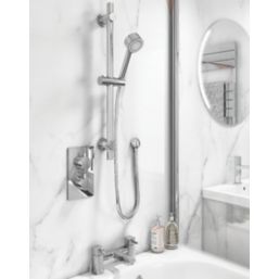 ETAL Mystique Rear-Fed Concealed Polished Chrome Thermostatic Bar Mixer Shower