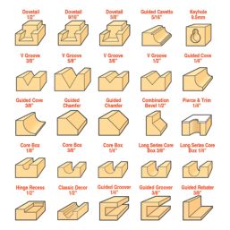 Trend 1/4" Shank Router Cutter Set 50 Pieces