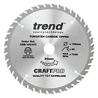 Trend CraftPo CSB/16540T Wood Thin Kerf Circular Saw Blade 165 x 20mm 40T