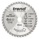 Trend CSB/16540T Wood Thin Kerf Circular Saw Blade 165mm x 20mm 40T