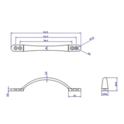 Smith & Locke Sash Window Handles Matt Black 132mm x 14mm 5 Pack