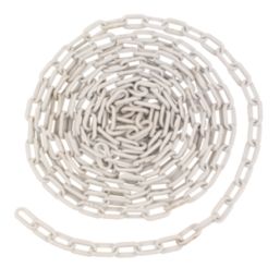 JSP HDPE  White Plastic Barrier Chain 5m x 6mm  x 50mm
