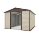 Yardmaster  9' 6" x 12' (Nominal) Apex Shiplap Metal Shed Stone Grey