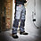 Snickers DuraTwill 3212 Holster Pocket Trousers Grey / Black 41" W 32" L