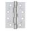 Eclipse  Satin Chrome Grade 13 Fire Rated Ball Bearing Hinges 102mm x 76mm 2 Pack