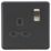 Knightsbridge  13A 1-Gang 2-Pole Switched Socket Matt Black