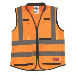 Milwaukee Premium Hi-Vis Vest Orange 2X Large / 3X Large 46" Chest