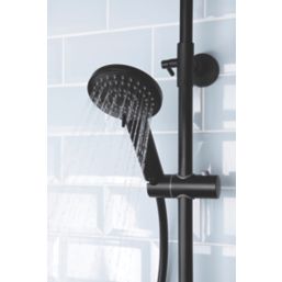 Bristan Buzz HP Rear-Fed Exposed Black Thermostatic Diverter Mixer Shower