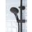Bristan Buzz HP Rear-Fed Exposed Black Thermostatic Diverter Mixer Shower