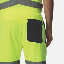 Regatta Pro Hi-Vis Joggers Yellow/Navy Large 33" W 28" L