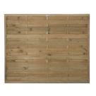 Forest Europa Single-Slatted  Fence Panels Natural Timber 6' x 5' Pack of 3