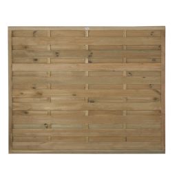 Forest Europa Single-Slatted  Fence Panels Natural Timber 6' x 5' Pack of 3