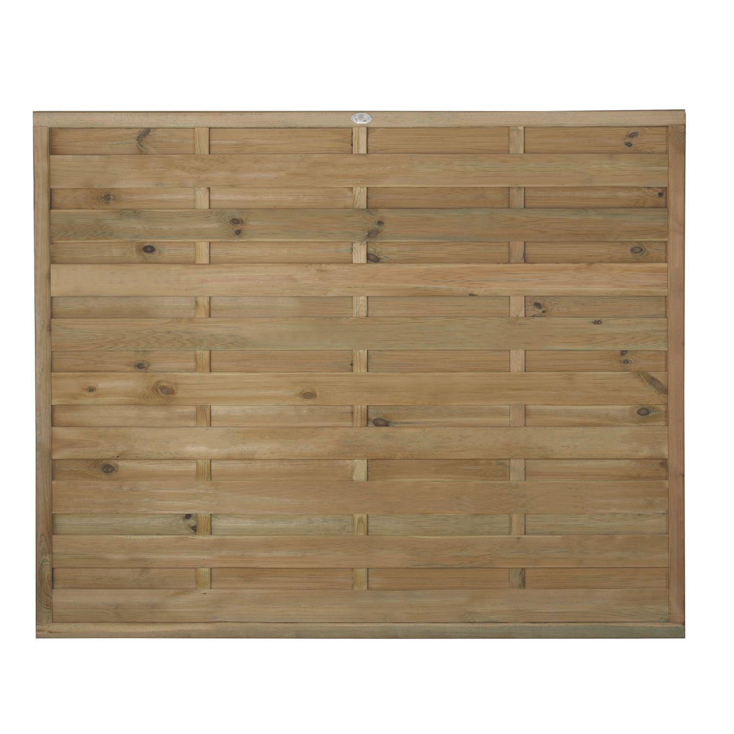 Forest Europa Single-Slatted Fence Panels Natural Timber 6' x 5' Pack of 3 (553KP)