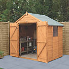 Forest Delamere 7' x 5' (Nominal) Apex Shiplap T&G Timber Shed with Assembly