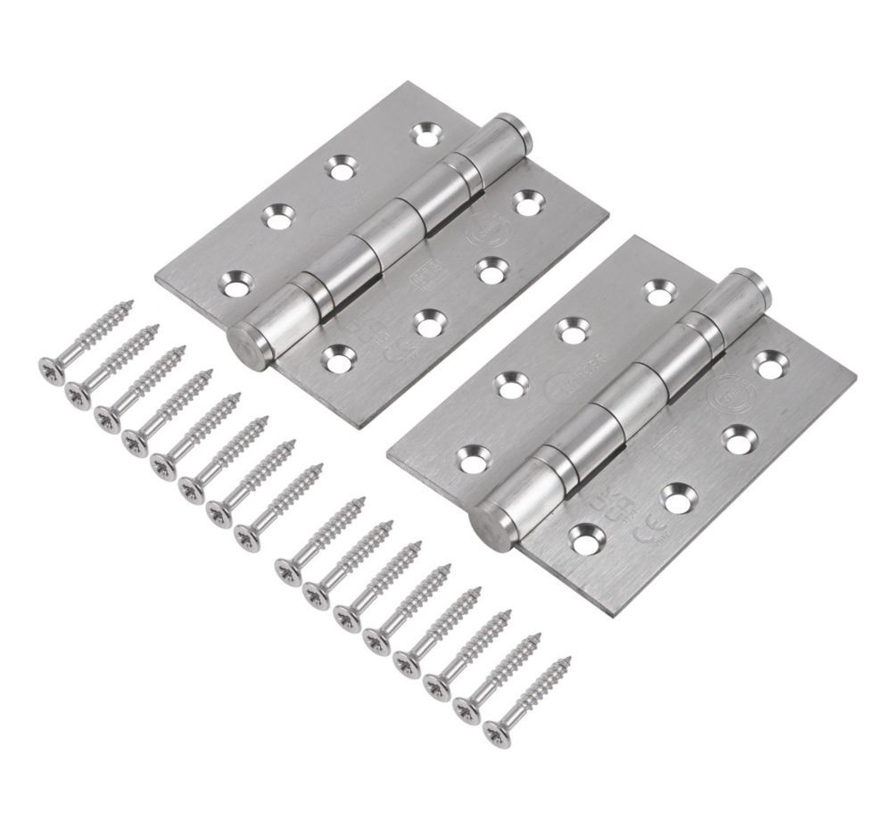 Eclipse Satin Stainless Steel Grade 14 Fire Rated Ball Bearing Hinges