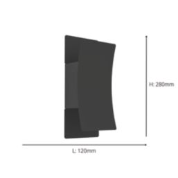 Eglo Verdolino Outdoor LED Wall Light Black 4W 1200lm