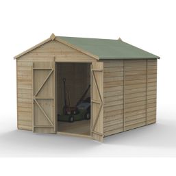Forest Beckwood 8' x 9' 6" (Nominal) Apex Shiplap Timber Shed with Base
