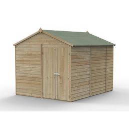 Forest Beckwood 8' x 9' 6" (Nominal) Apex Shiplap Timber Shed with Base