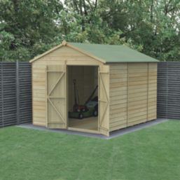 Forest Beckwood 8' x 9' 6" (Nominal) Apex Shiplap Timber Shed with Base