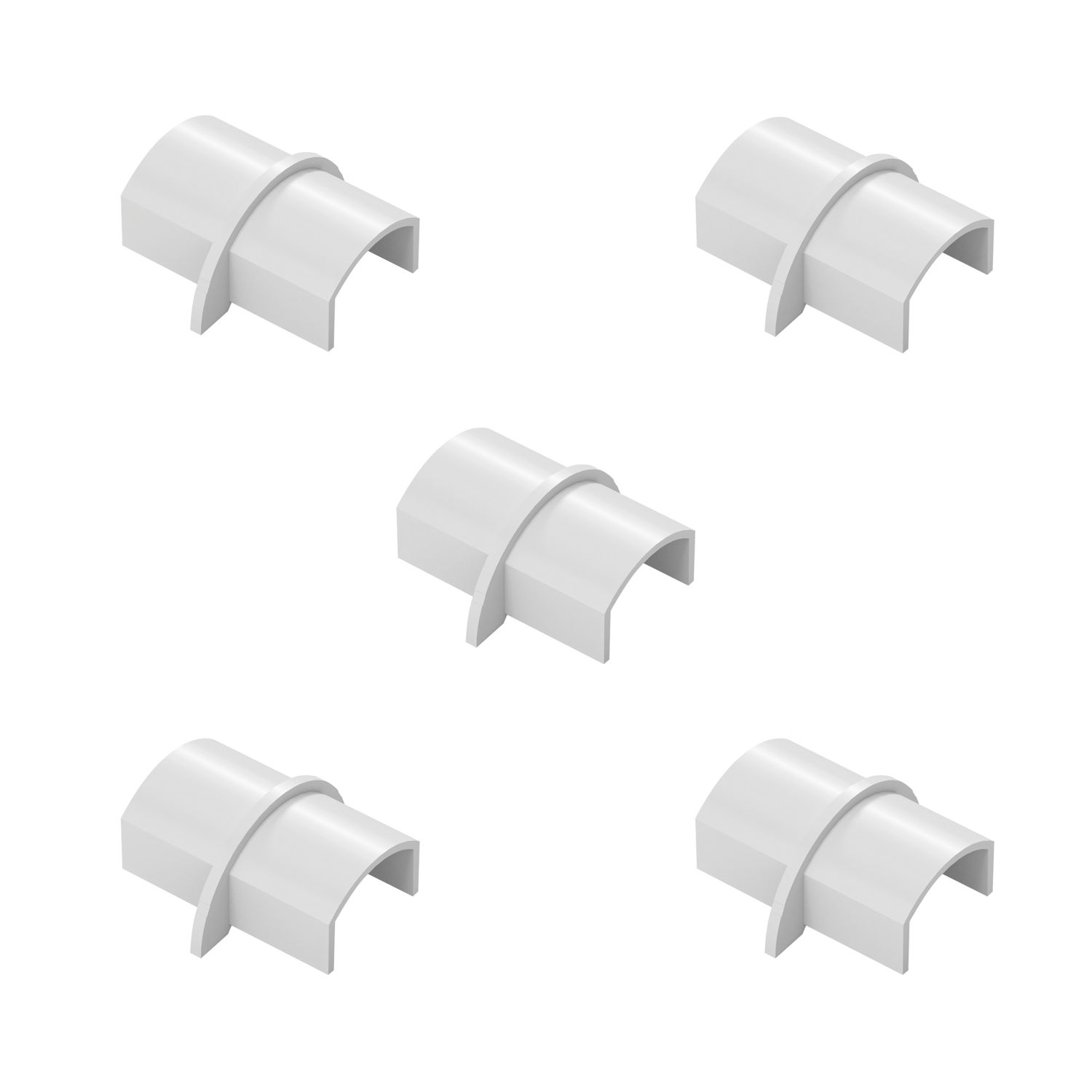 D-Line Trunking Connectors 20mm x 10mm 5 Pack (553RA)