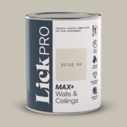 LickPro Max+ 1Ltr Beige 04 Matt Emulsion  Paint