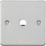 Knightsbridge Flat Plate 20A Unswitched Flex Outlet  Brushed Chrome