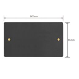 Varilight  2-Gang Blanking Plate Matt Black