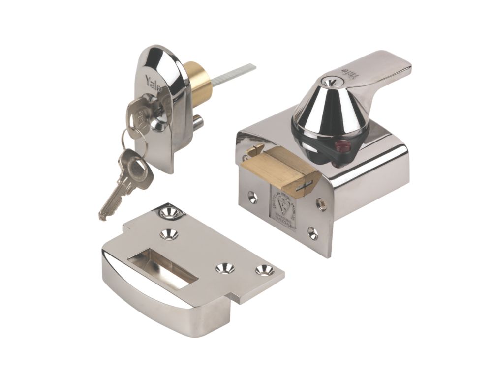 Yale 1 Star BS Night Latch Polished Chrome 40mm