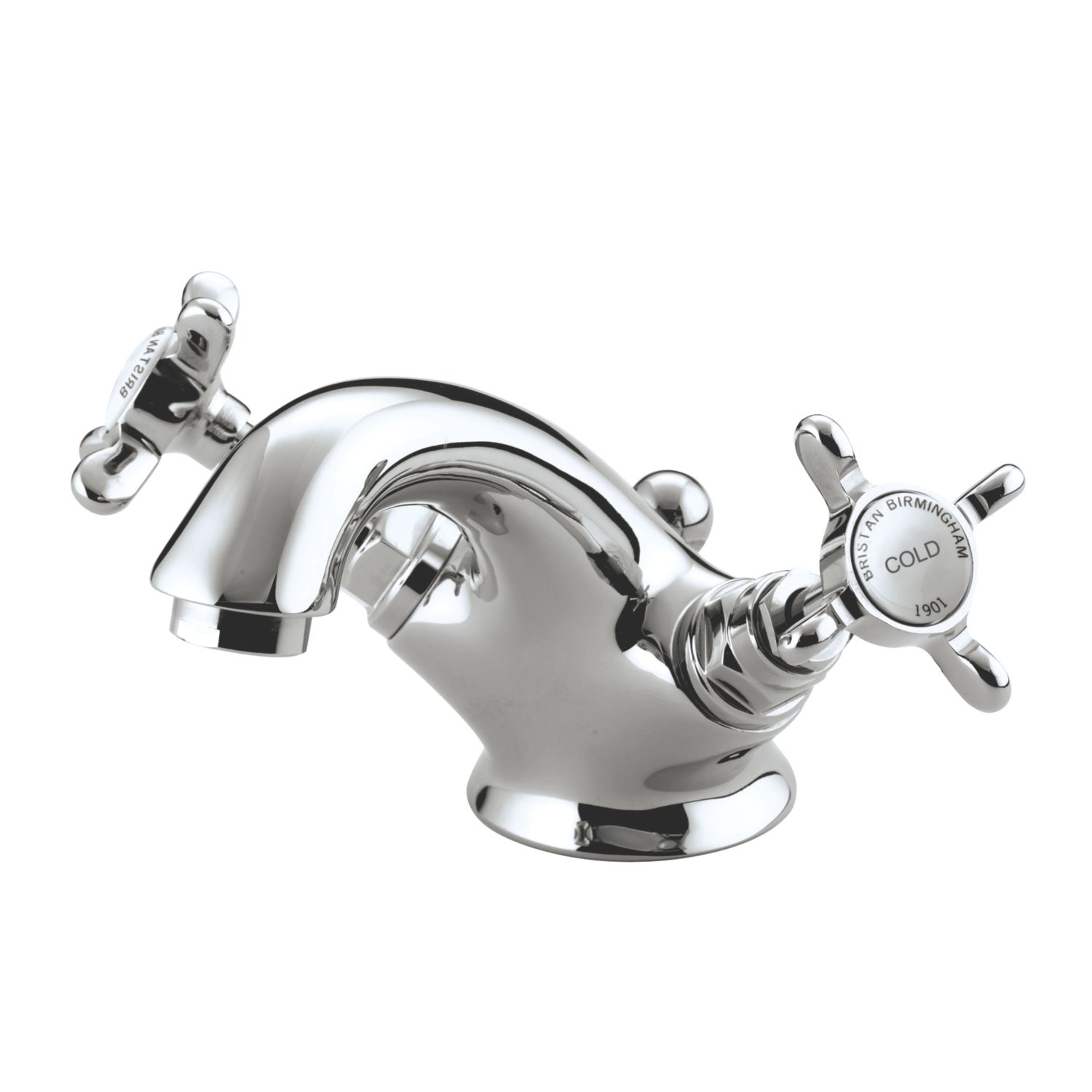 Bristan 1901 Basin Mixer Tap with Pop-Up Waste Chrome (55404)