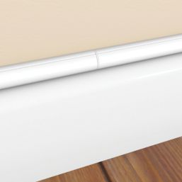 D-Line Plastic White Micro Trunking Coupler & End Cap Pack 4 Pcs