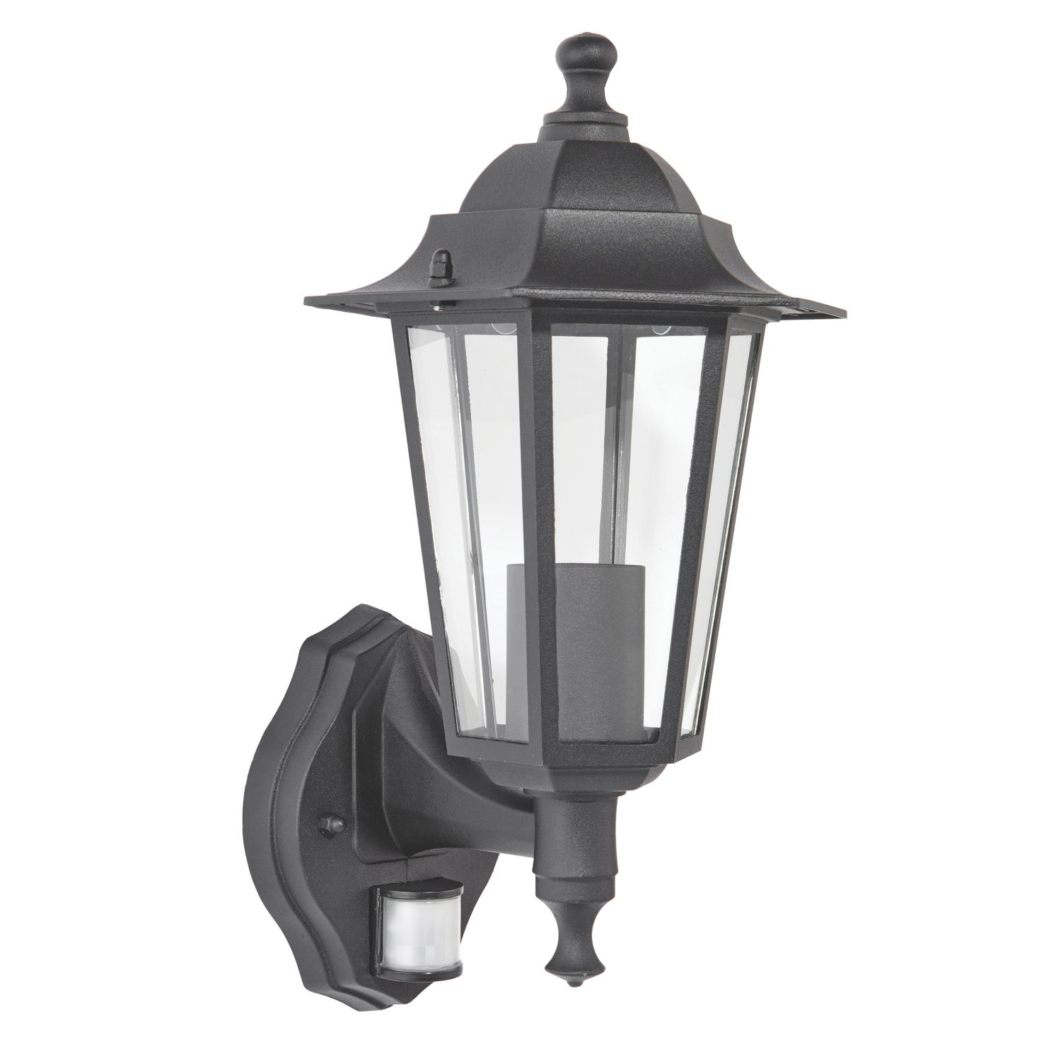 Outdoor Coach Lantern With PIR Sensor Matt Black (5543J)
