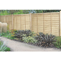 Forest Super Lap  Fence Panels Natural Timber 6' x 6' Pack of 10