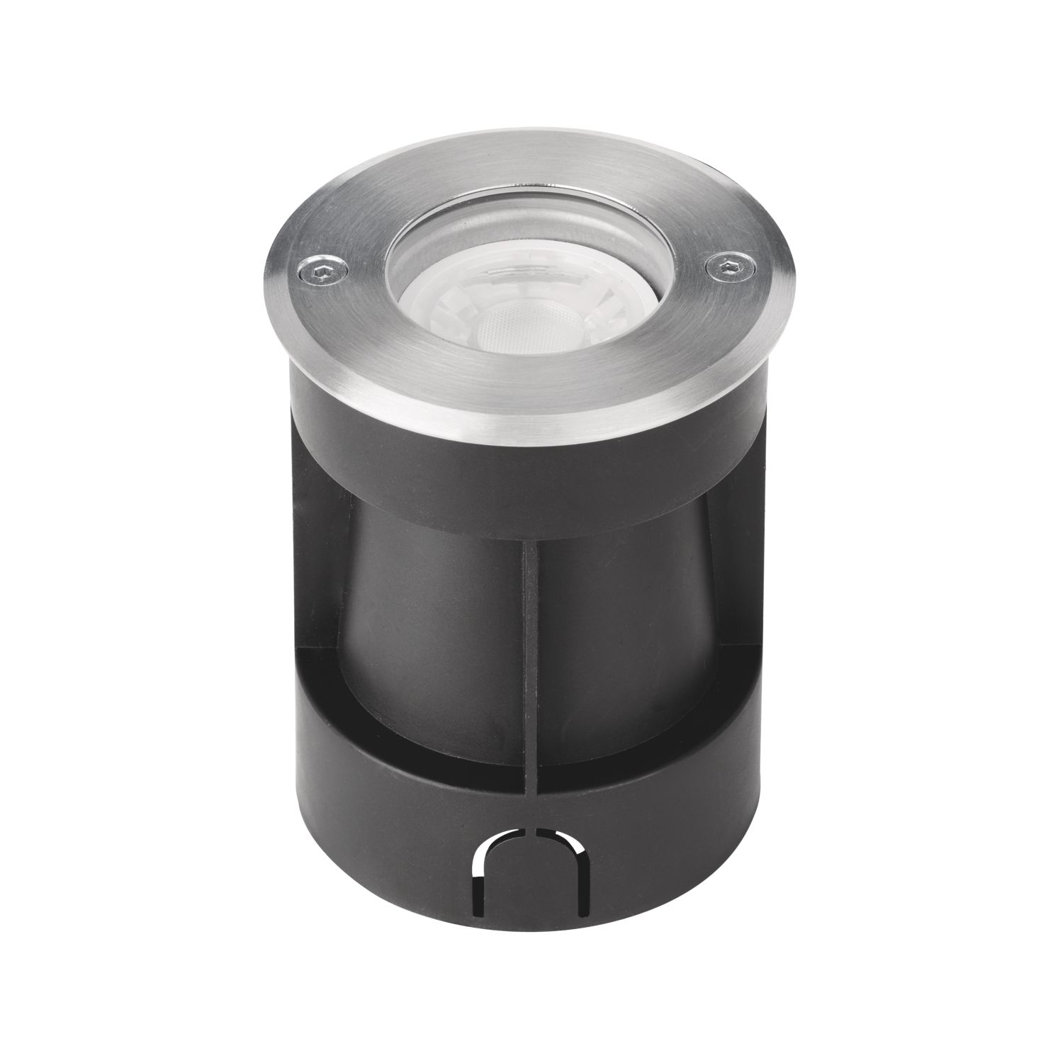 Aurora G-Lite 125mm Outdoor Recessed Ground Light Black/Stainless Steel (5548T)