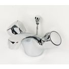 Refurb Swirl Contract Chrome 110mm Cloakroom Round Head Mono Basin Mixer Tap  With Pop-Up Waste