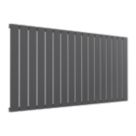 Reina Flat Single 600mm x 1254mm 3008BTU Anthracite Horizontal Designer Radiator