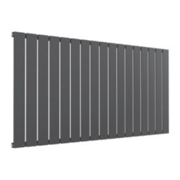 Reina Flat Single 600mm x 1254mm 3008BTU Anthracite Horizontal Designer Radiator