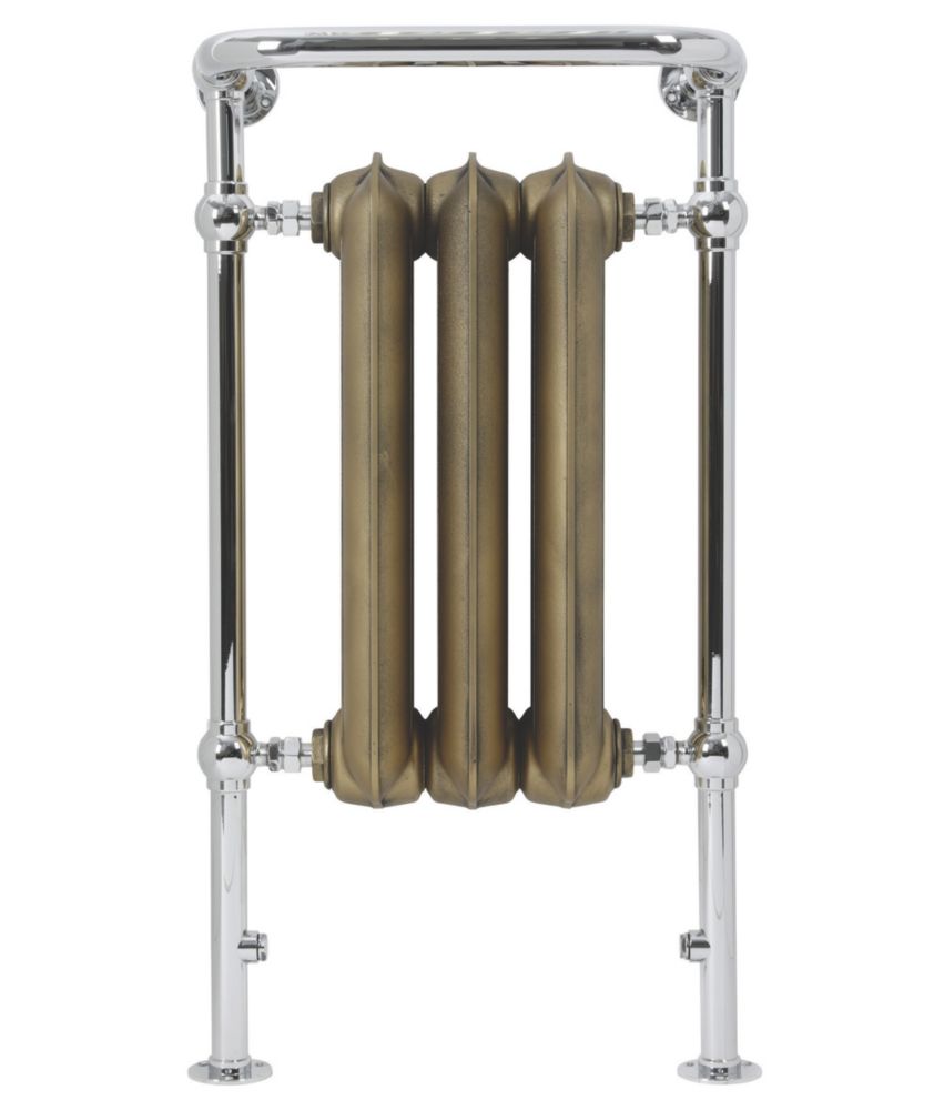 Terma Dexter Brass Heated Towel Rail 860 x 400mm - WGDEX086040-KBRASX at  Victorian Plumbing UK