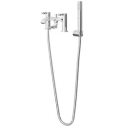 Swirl Ayre Chrome-Plated 126mm Deck Mounted Dual Control Manual Shower Mixer Tap