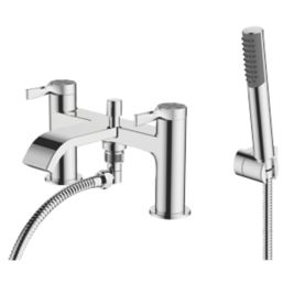 Swirl Ayre Deck-Mounted  Bath Shower Mixer Chrome Plated