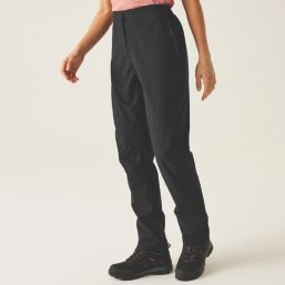 Regatta Highton Waterproof Womens Overtrousers Black Small 26" W 31" L