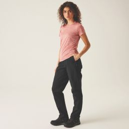 Regatta Highton Waterproof Womens Overtrousers Black Small 26" W 31" L