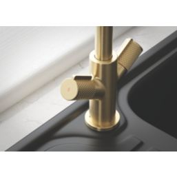 Bristan Fern Mono Sink Mixer Tap Brushed Brass