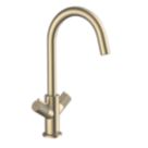 Bristan Fern Mono Sink Mixer Tap Brushed Brass