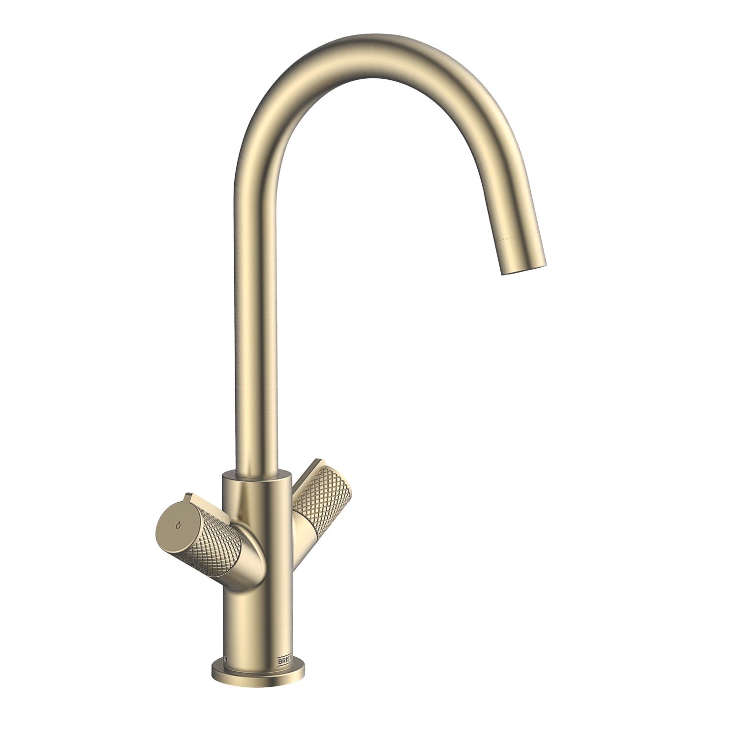 Bristan Fern Mono Sink Mixer Tap Brushed Brass (555AJ)