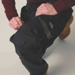 Hard Yakka Raptor Active Holster Work Trousers Black 38" W 32.5" L