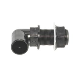 FloPlast Overflow Bent Tank Connector Black 21.5mm 5 Pack
