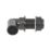 FloPlast Overflow Bent Tank Connector Black 21.5mm 5 Pack